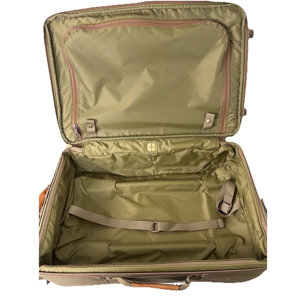 Hartmann Expandable 22" Carry On Suitcase Wheels/Rolling Leather Trim Luggage - Picture 11 of 16